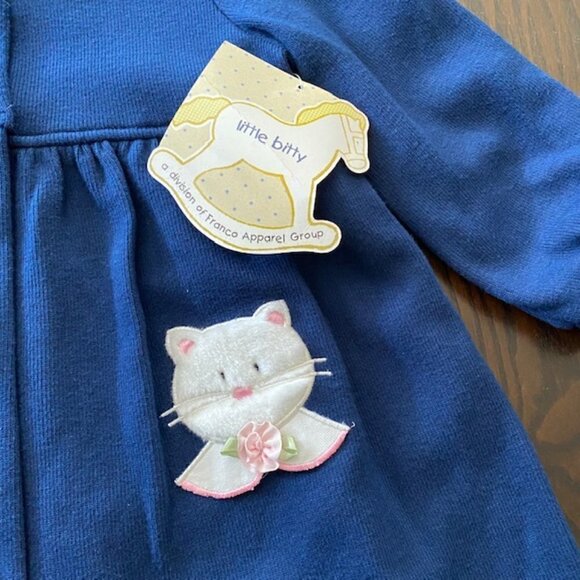 NWT Little Bitty Blue Kitten Dress with Matching Purse 6 - Picture 2 of 7
